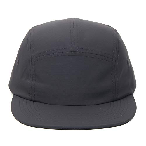 5 Panel Baseball Cap Camp Cap Taslon Short Brim Cap Quick Dry Hat Flat Bill Big Size Large Caps Oversize Running Hat - color: Dk Grey, size: 7 1/2