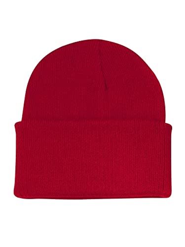 Century Star Kids Slouchy Beanie Halloween Costume Hat Winter Knit Cuff Toddler Boys Girls - color: 03 Red