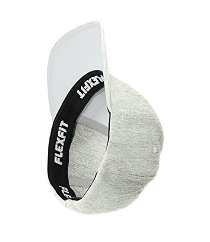 Spartan Skull Warrior Helmet Molon Labe/ΜΟΛΩΝ ΛΑΒΕ - Come and Take Embroidered Flex Fitted Baseball Hat - color: Heather Grey, size: Large-X-Large