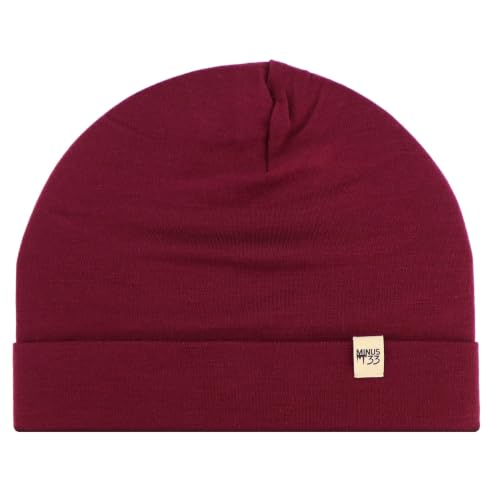 100% Merino Wool Cuff Beanie - Warm Winter Hat - Novelty Beanie - Toque - color: Burgundy