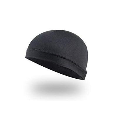 Helmet Skull Caps Sport Cycling Sweat Wicking Helmet Liner Quick Dry Running Hat for Men and Women - color: Black