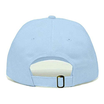 Airplane Baseball Hat, Embroidered Dad Cap, Unstructured Soft Cotton, Adjustable Strap Back (Multiple Colors) - color: Baby Blue