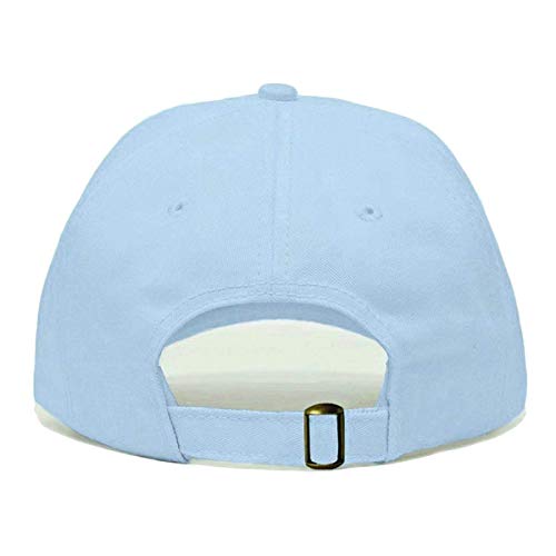 Airplane Baseball Hat, Embroidered Dad Cap, Unstructured Soft Cotton, Adjustable Strap Back (Multiple Colors) - color: Baby Blue