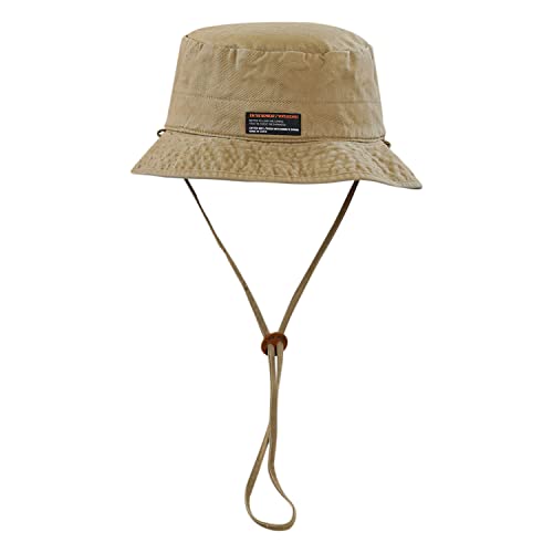 Clakllie Sun Hats for Women Men UV Protection Boonie Hats Summer Safari Jungle Hat Fishing Beach Hats UPF 50+ Camping Hats - color: Khaki-gd77
