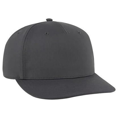 Ashen Fane Polyester Pro Style Structured High Profile Semi-Curved Bill Adjustable Snapback Hat - color: 5p - Charcoal Grey