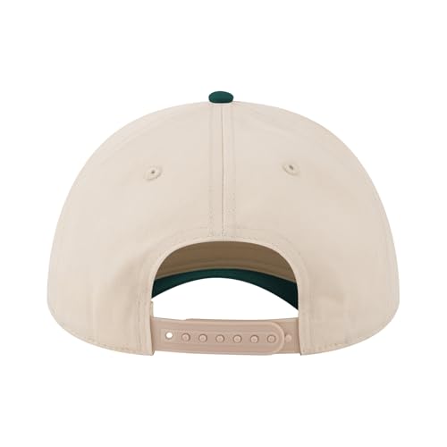 TOPTIE 5 Panel Trucker Hat Snapback Adjustable Cotton Sun Cap for Men - color: Dark Green Beige