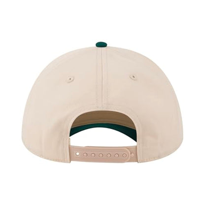 TOPTIE 5 Panel Trucker Hat Snapback Adjustable Cotton Sun Cap for Men - color: Dark Green Beige