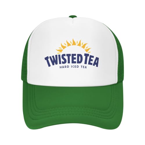 Mens Twisted Trucker Hat Mesh Snapback Adjustable Baseball Cap - color: Green