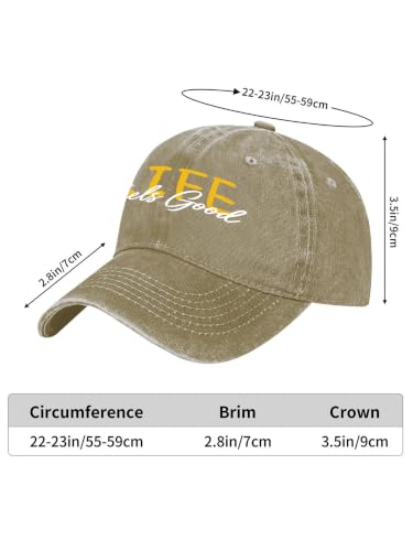 Inspirational Quote Baseball Cap Adjustable Cotton Dad Hats for Women Men - color: Khaki