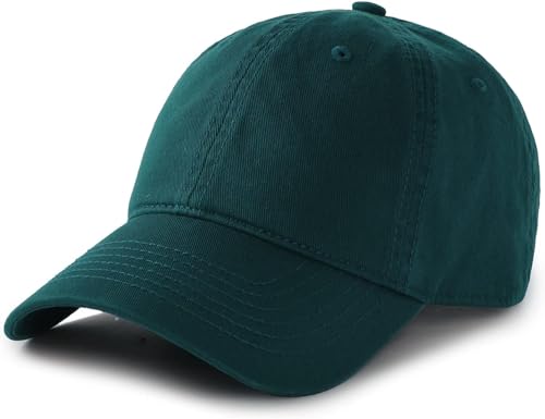 FURTALK Unisex Vintage Unstructured Baseball Cap Washed Cotton Dad Hat - color: Forest Green, size: Medium-Large