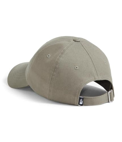 The North Face Norm Baseball Hat | Shallow Fit Ball Cap with Embroidered Logo, Adjustable Strap Closure & Silver Buckle - color: Clay Grey