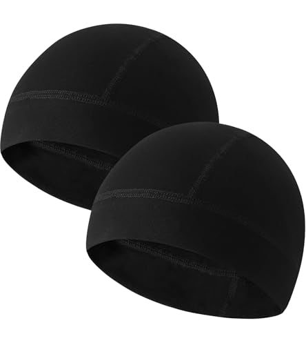 Cotton Skull Cap Breathable Helmet Liner Sleep Hat for Men Women - color: Set A-black,black