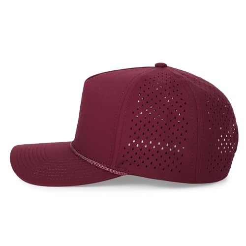 HH HOFNEN Quick Dry Baseball Cap Snapback Golf Trucker Hat for Men Women - color: #1 Red