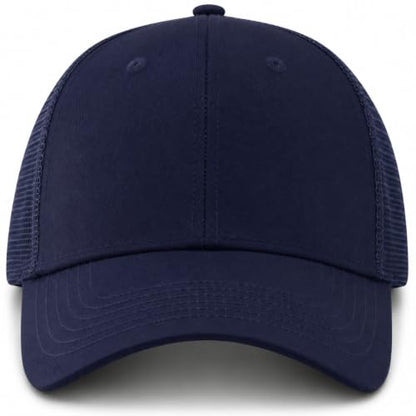 TSSGBL Classic Plain Baseball Cap, Small/M-L/XL-3XL Big Head Fit, Unisex Adjustable Cotton Structured Golf Dad Hat - color: Mesh Navy, size: XX-Large