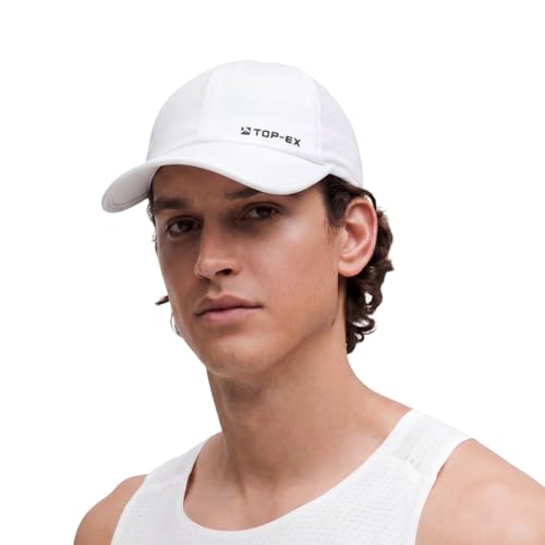 TOP-EX Men's Baseball Cap Cooling Running Hat UPF 50 for Big Head Soft-Top - color: Arctic White, size: X-Large-XX-Large