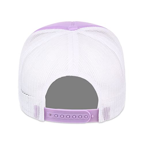 Lids Blank Basic Foam Trucker Adjustable Snapback Hat - color: Purple/White