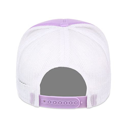 Lids Blank Basic Foam Trucker Adjustable Snapback Hat - color: Purple/White