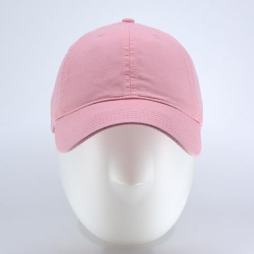 Classic Blank Dad Hat Cotton Adjustable Strap Baseball Cap - color: Ca Pink