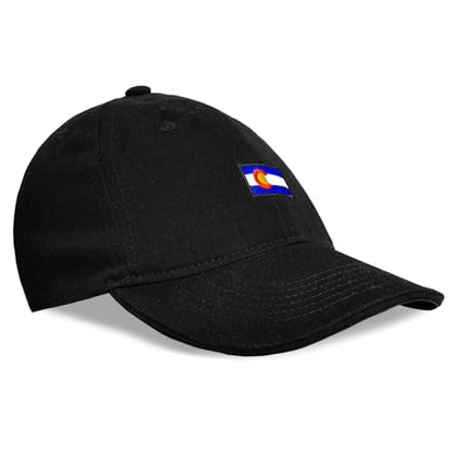 Headsweats Dad Hat – Men's Embroidered Twill Baseball Cap, Adjustable Strapback, Lightweight, Breathable - color: Black/Colorado