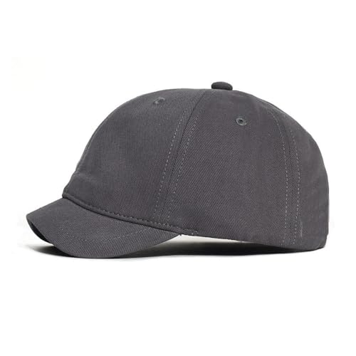 Men's Short Brim Baseball Cap Quick Dry Lightweight Breathable Adjustable Unstructured Dad Hat - color: Grey