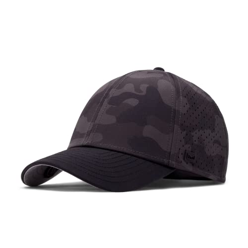 melin A-Game Hydro, Men’s Performance Snapback Hat - color: Black Camo, size: Small