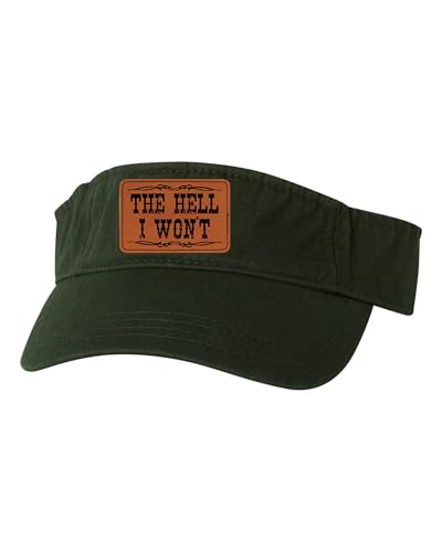 Go All Out The Hell I Won't Bucket Ponytail Visor Embroidered Cap Dad Hat - color: Forest