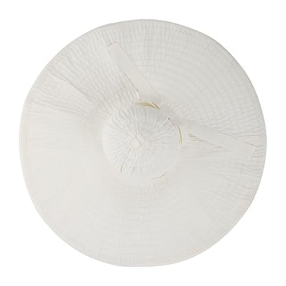 Women's Super Wide Brim Sun Hat - Extra Large Floppy Beach Bucket Hat, Foldable Summer Sun Protection Outdoor Travel Cap - color: Beige