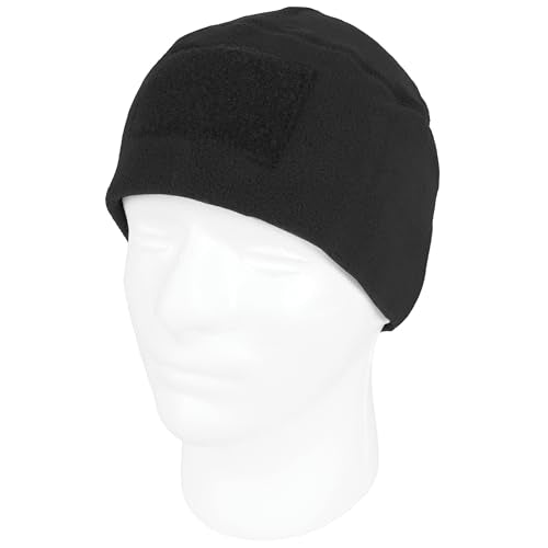 Rothco Tactical Watch Cap – Polar Fleece Beanie with Loop Field for Patches - color: Black