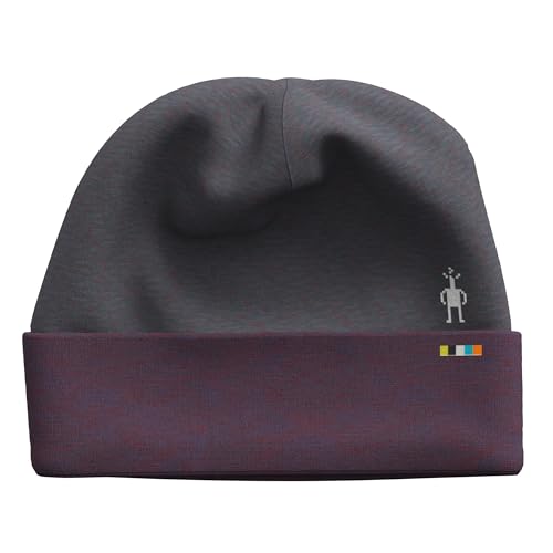 SmartWool Unisex Adult Thermal Merino Reversible Cuffed Beanie - color: Chalk Violet Heather