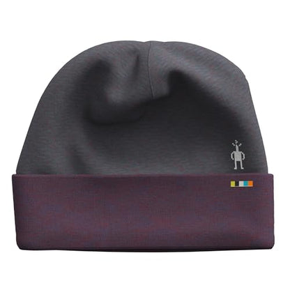 SmartWool Unisex Adult Thermal Merino Reversible Cuffed Beanie - color: Chalk Violet Heather