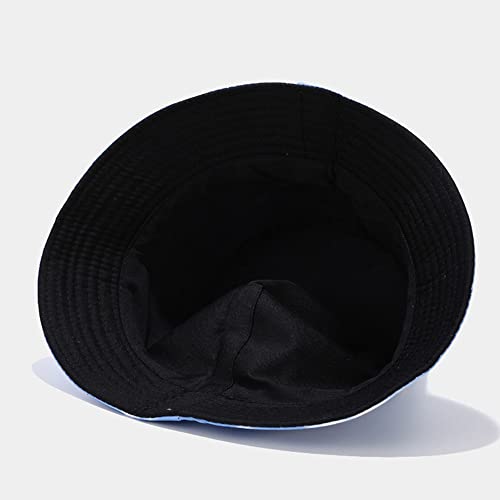 Unisex Print Double-Side-Wear Reversible Bucket Hat - color: Cloud