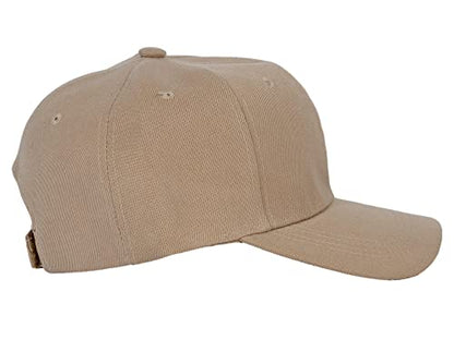 TOP HEADWEAR 12-Pack Adjustable Baseball Hat - color: Beige