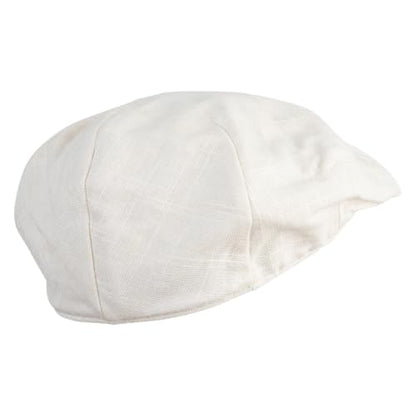 e4Hats.com Men's Linen Summer Ivy Cap - color: Beige, size: Medium-Large