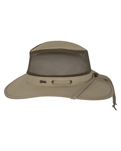 Outback Trading Company Men's 14726 River Guide Ii Canvas Breathable Moisture Wicking UPF 50 Outdoor Hat with 4" Mesh Crown - color: Sand, size: Large