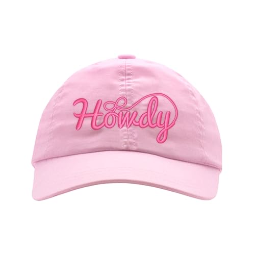 Wee Ones Boys' and Girls' Baseball Caps, Spring and Summer Ready, Stylish and Breathable Kids Hat - color: Pink Howdy, style: Toddlers