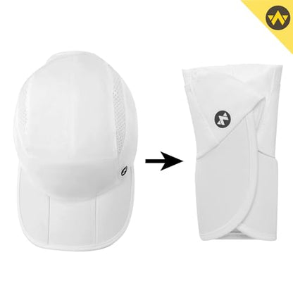 WANDER Sports Sun Visor Hat Mesh Foldable Brim for Men Women Running - color: S-white