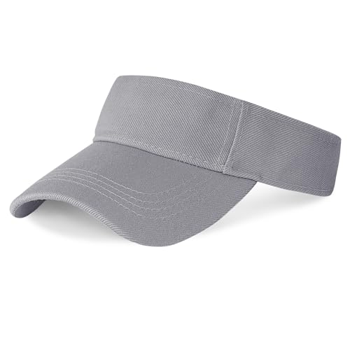Marrywindix 1 Piece of Sport Wear Athletic Visor Sun Sports Visor Hat Visor Adjustable Cap for Women and Men - color: Grey
