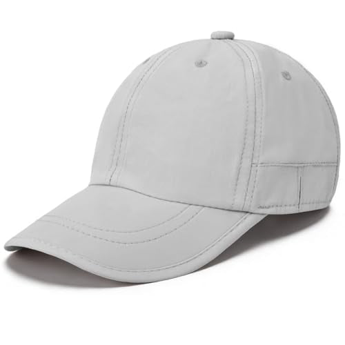 ZOORON Soft Brim Baseball Cap Low Profile Unstructured Dad Hat, Adjustable Washer Friendly Sport Hats for Golf Running - color: 1pack-light Gray