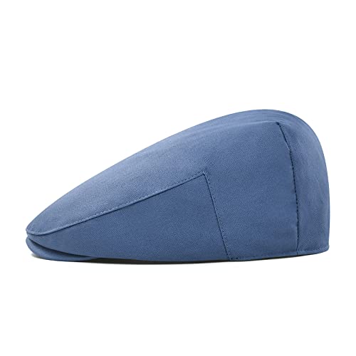 STARANCE Men Thin Cotton Gatsby Newsboy Cap - color: Blue, size: 7 1/4