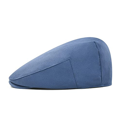 STARANCE Men Thin Cotton Gatsby Newsboy Cap - color: Blue, size: 7 1/4