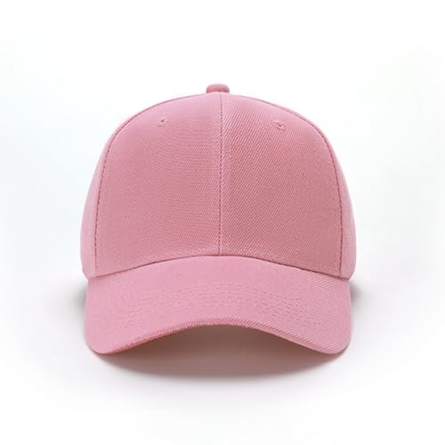 ZH Plain Adjustable Baseball Cap - Lot of 12 Unisex Blank Design Caps - color: Pink
