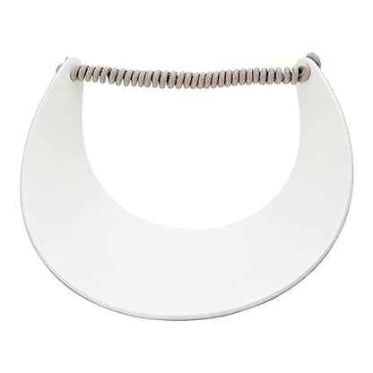 Fabric Foam Sun String Visor - color: Khaki