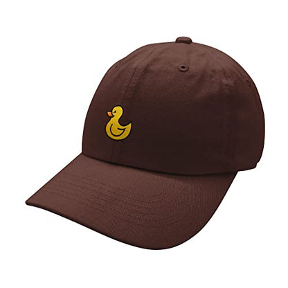 JPAK Duck Baseball Cap Embroidered Cotton Dad Hat - Rubberduck Toy - color: Brown