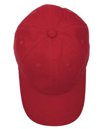 Gelante Cotton Twill Washed Unstructure Baseball Cap - Adjustable Blank Hat for Men Women - Wholesale Bulk Lot of 6 Pack - color: Solid Red