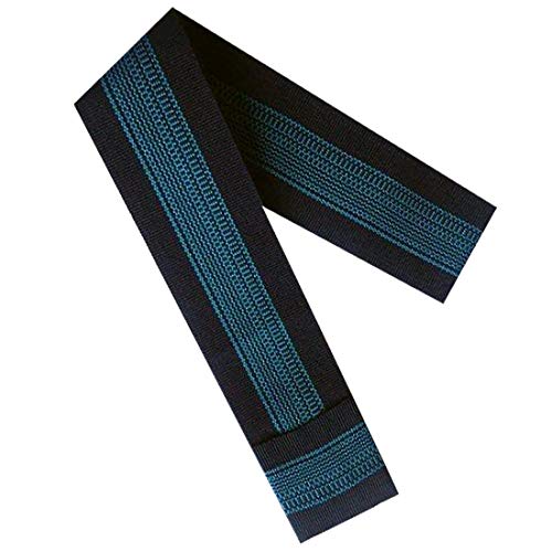 Gamboa Adjustable Hat Bands for Men and Women Fedora and Cowboy Hat Ribbon Band Hatbands Accessories - color: Black & Blue, size: Large