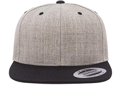 Flexfit Unisex Adult Yp Classics Premium Snapback Cap – 2-Tone - color: Heather/Black