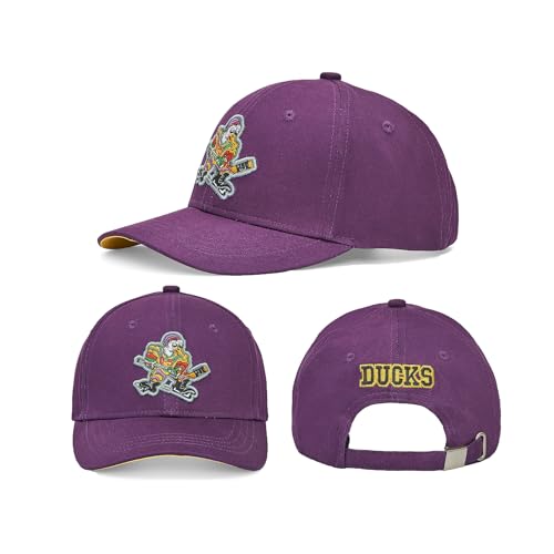 D-5 Mighty Ducks #96 Conway #99 Banks Baseball Cap - color: Blank Purple