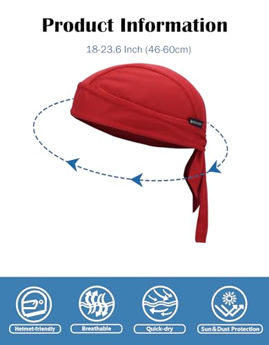 Do Rags Cycling Caps Helmet Liner Doo Rag Motorcycle Bandana Hat Sweat Liner Skull Caps Dew Rags for Men and Women - color: Plain Set-3