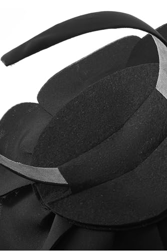 BABEYOND Fascinators Hats for Women Layered Flower Tea Party Derby Hats - color: Black