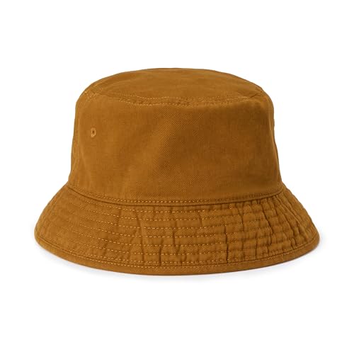 Amazon Essentials Men's Washed Cotton Canvas Bucket Hat - color: Brown, size: Small-Medium